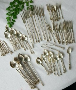 Sterling Silver PHILLIPINES 86 piece luncheon hors d ' oeuvre fruit set 642 g 12