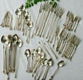 Sterling Silver Phillipines 86 Piece Luncheon Hors D 