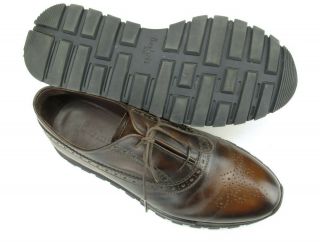 Berluti Antiqued Brown Calfskin Sneakers Patina 6 EU / 7 US 4