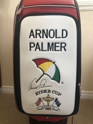 Arnold Palmer Hand Signed / Autographed Ryder Cup Golf Bag Big Burtha Rare