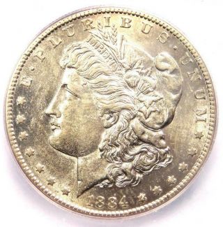 1884 - S Morgan Silver Dollar $1 - ICG AU58 - Rare Date in AU58 - $2,  760 Value 4