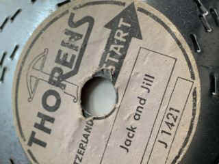 Vintage Thorens Swiss Windup Music Box w/ 11 Discs Made In Switzerland 7