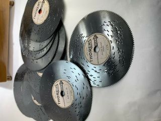 Vintage Thorens Swiss Windup Music Box w/ 11 Discs Made In Switzerland 8