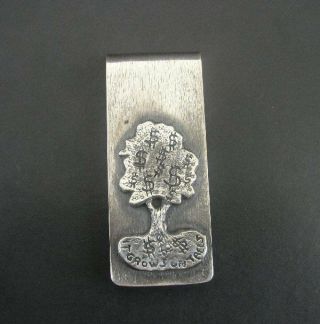 Harold Fithian Fi Silver Money Clip Sterling 925 It Grows On Trees Dollar Signs