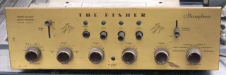 Vintage Classic Fisher 400 - C Tube Stereo Preamp Amplifier 4