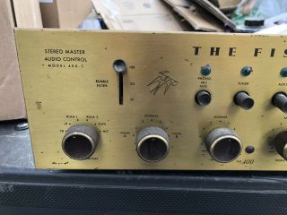 Vintage Classic Fisher 400 - C Tube Stereo Preamp Amplifier 5