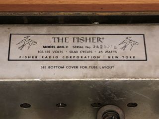 Vintage Classic Fisher 400 - C Tube Stereo Preamp Amplifier 8