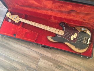 1974 Fender Precision Bass With Case Vintage 4