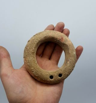 Rare Large Indus Valley Ca.  2500 Bc Terracotta Ritual Bracelet