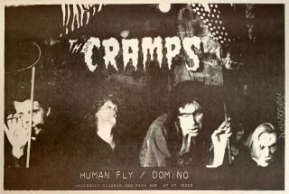 The Cramps Ultra Rare Human Fly Promo Poster For 1978 Debut 45 Vengeance Punk