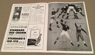 Rare Green Bay Packers Bears 1944 Program Vintage Antique Game News Clips 6