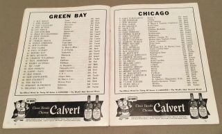 Rare Green Bay Packers Bears 1944 Program Vintage Antique Game News Clips 8