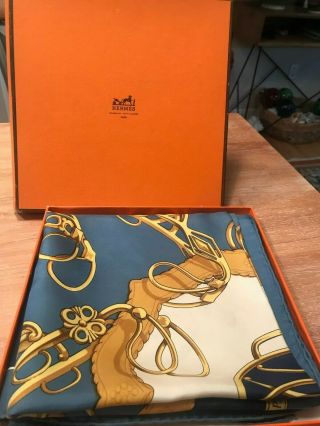 Hermes - Authentic Vintage Hermes Silk Scarf With Box