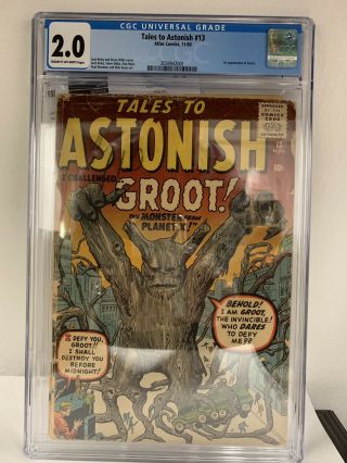 TALES TO ASTONISH 13 (Groot 1st appearance) CGC 2.  0 Atlas Marvel 1960 RARE 2