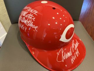 Johnny Bench Hof Signed Rawlings Baseball Reds Batting Helmet Vtg Hof Rare