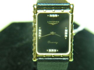 Mens Rare/vintage Longines " 1000 " Gold Swiss Quartz Watch Nos W/dias 3129900