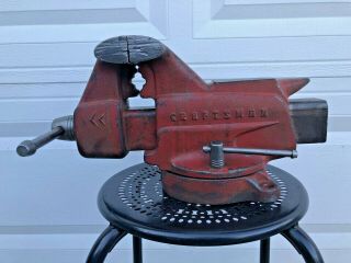 Vintage Craftsman Swivel Bench Vise 5 " Jaws 506 - 51810 - Made In Usa - 40 Lbs.