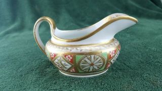 Antique Hand Painted Ceramic Pitcher Creamer Golden Leaf