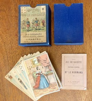 Tarot Antique Playing Cards Lenormand Grimaud Grand Jeu De Societe,  1885