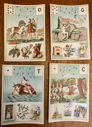 Tarot Antique Playing Cards Lenormand Grimaud Grand Jeu De Societe,  1885 4