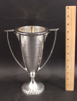 Early 20thC Antique Authentic Gorham Sterling Silver Floral Trophy Loving Cup 2