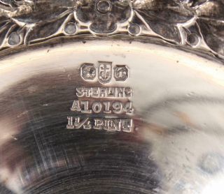 Early 20thC Antique Authentic Gorham Sterling Silver Floral Trophy Loving Cup 9