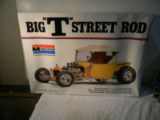 1975 Monogram Big " T " Ford Hot Rod Street Rod Model Kit 1/8 Scale