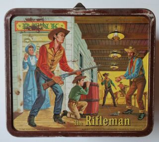 The Rifleman Metal Lunchbox 1960 Chuck Conners Aladdin Vintage
