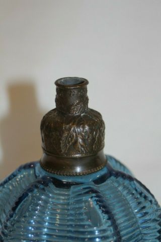 Vintage Blue and Green Depression Glass Perfume Bottles 4