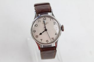 Vintage Gents Longines Military Wristwatch 12.  68n 16 Jewel Movement Hand - Wind