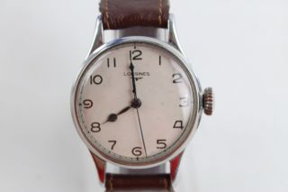 Vintage Gents LONGINES Military WRISTWATCH 12.  68N 16 Jewel Movement Hand - Wind 2