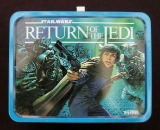 Vintage RETURN OF THE JEDI Lunchbox & Thermos Star Wars (1983) C - 8.  5/9.  5 Minty 2