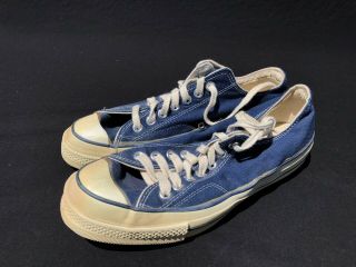 Vintage Converse Chuck Taylor Blue Oxford All Star Shoes Sz 8 Basketball 70s