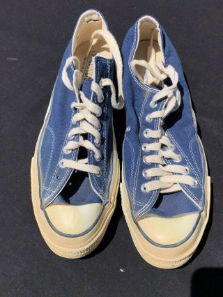 Vintage Converse Chuck Taylor Blue Oxford All Star Shoes Sz 8 Basketball 70s 2