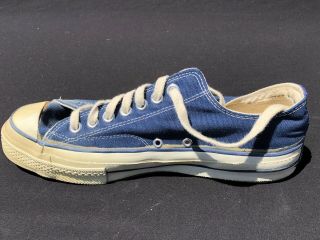 Vintage Converse Chuck Taylor Blue Oxford All Star Shoes Sz 8 Basketball 70s 5