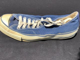 Vintage Converse Chuck Taylor Blue Oxford All Star Shoes Sz 8 Basketball 70s 9