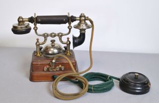 Antique L.  M.  Ericsson Wooden Desktop Telephone Switchboard 1928 VG 5