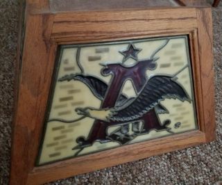 RARE FIND - Budweiser Clydesdale stained glass looking pool table light 9