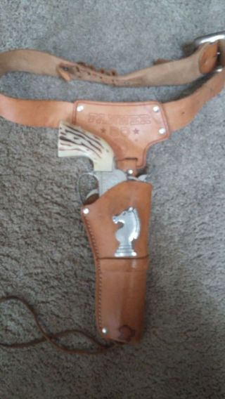 Fanner Toy Pistol With Cowhide Holster