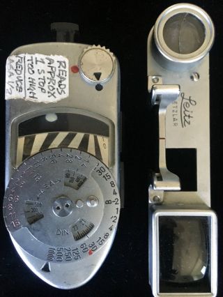 Vintage Leitz Leica M3 Camera,  M4 - P winder,  light meter,  Summicron Lens, 10