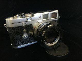 Vintage Leitz Leica M3 Camera,  M4 - P winder,  light meter,  Summicron Lens, 5