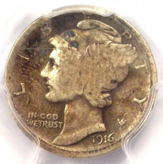 1916 - D Mercury Dime 10c Coin - Certified Pcgs G4 (good) - Rare Key Date Coin