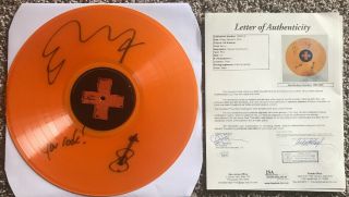 Ed Sheeran Signed Plus Vinyl Jsa Loa Huge Auto Rare Guitar Sketch With You Rock
