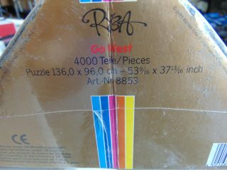 Vtg 1991 HEYE GO WEST BY RYBA 4000 PIECE JIGSAW PUZZLE 8853 3