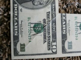 Rare 1999 Multiple Error $10 dollar bill 4