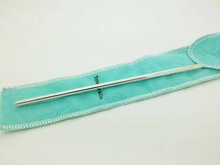 Authentic Tiffany & Co Sterling Silver Drinking Straw 7.  25in