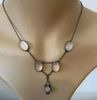 Silver Moonstone Necklace,  Arts And Crafts,  Sterling