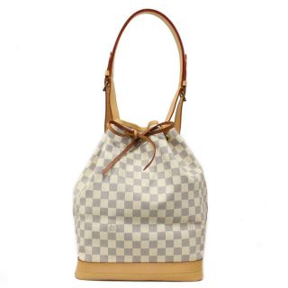 Louis Vuitton Noe Shoulder Drawstring Bag N42222 Damier Azur White Vintage