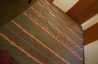 STUNNING vintage Pendleton Westland Wovens Wool Native Aztec Blanket HUGE 3