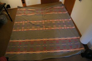 STUNNING vintage Pendleton Westland Wovens Wool Native Aztec Blanket HUGE 7